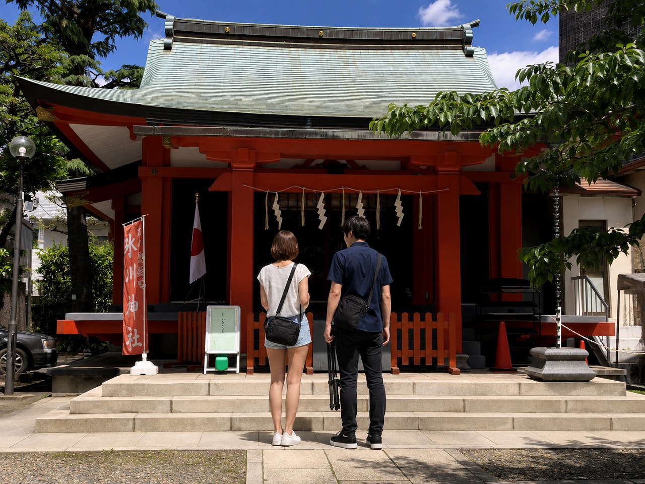 麻布氷川神社、ちーこと蒼井
